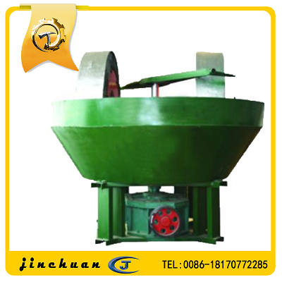 Wet pan mill for alluvial gold ore processing line